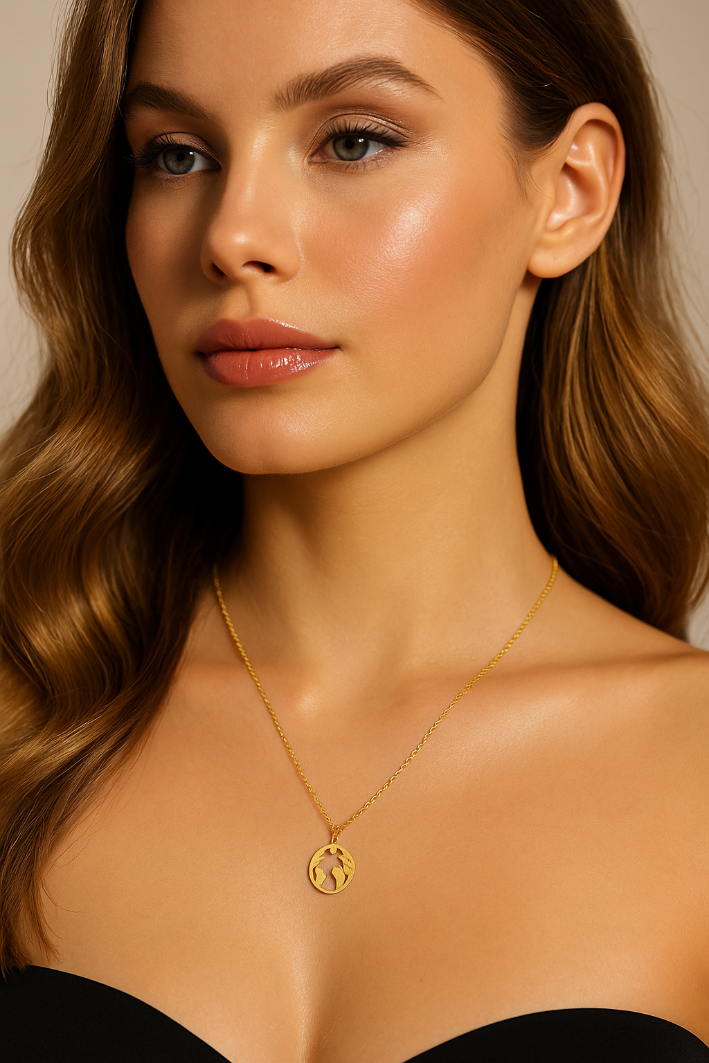 Terra Globe Necklace - World Map