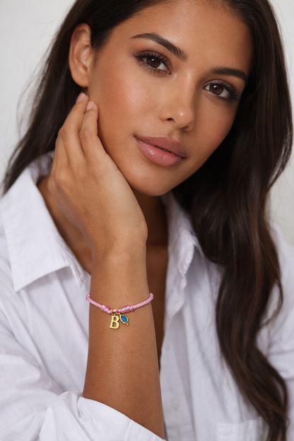 Elira Custom Birthstone Initial Bracelet