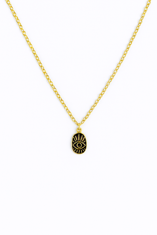 Gold Evil Eye Protection Necklace | Monnka