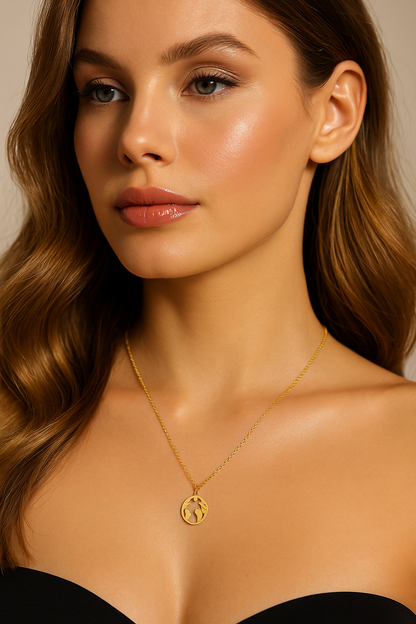 Terra Globe Necklace - World Map