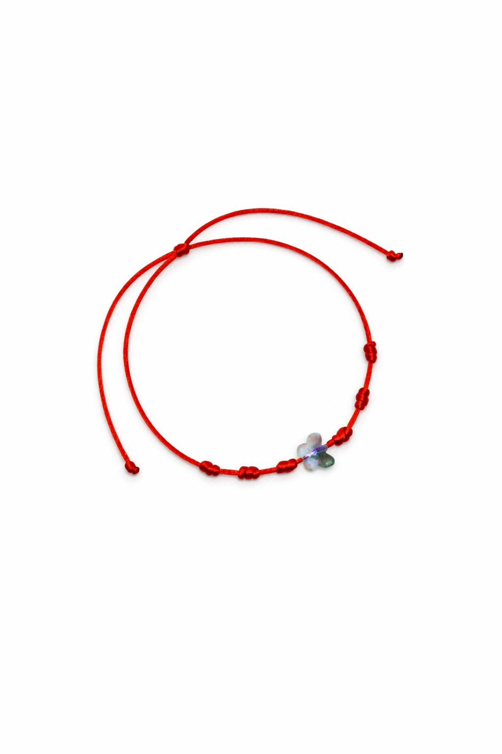 Red String Butterfly Bracelet – Crystal Butterfly Charm, Adjustable Kabbalah Protection Bracelet