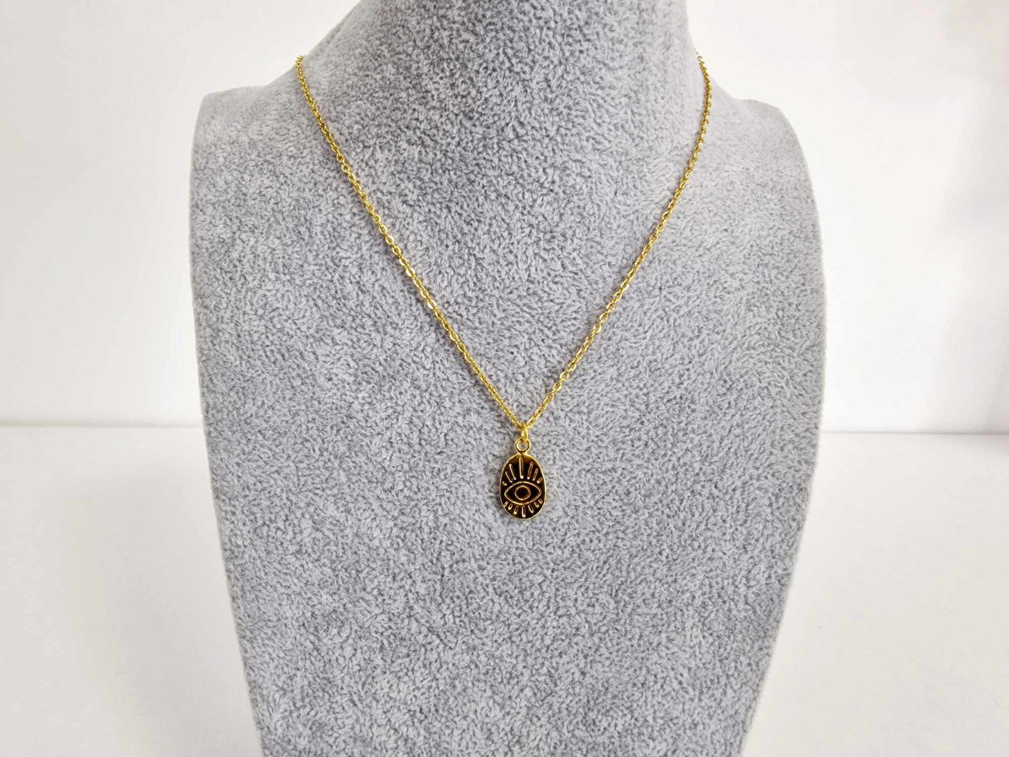 Gold Evil Eye Protection Necklace | Monnka