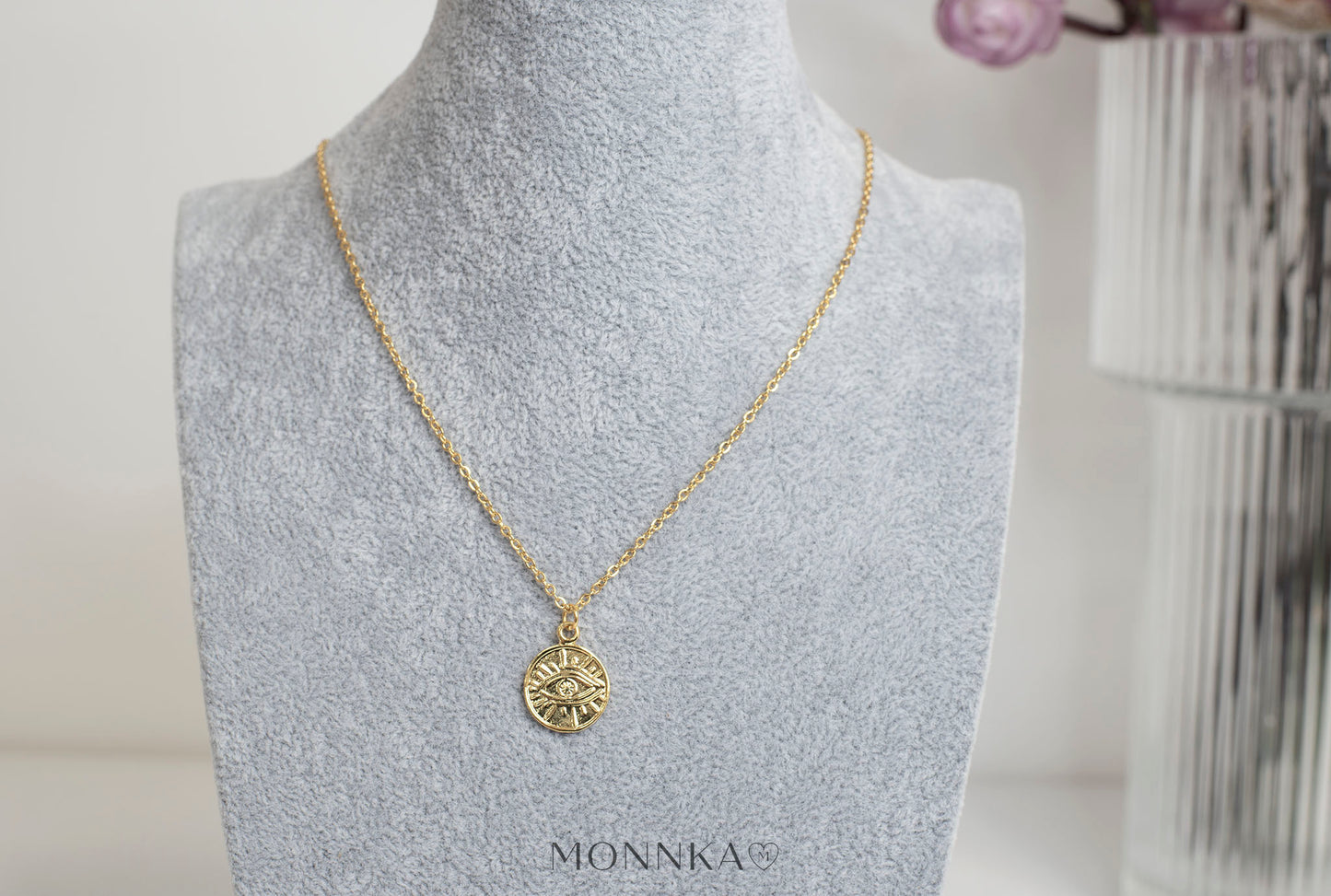Evil Eye Coin Necklace