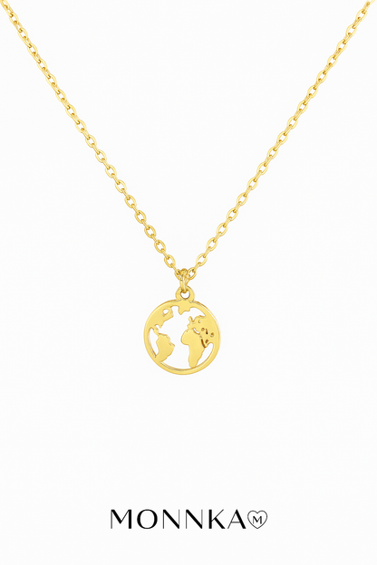 Terra Globe Necklace - World Map