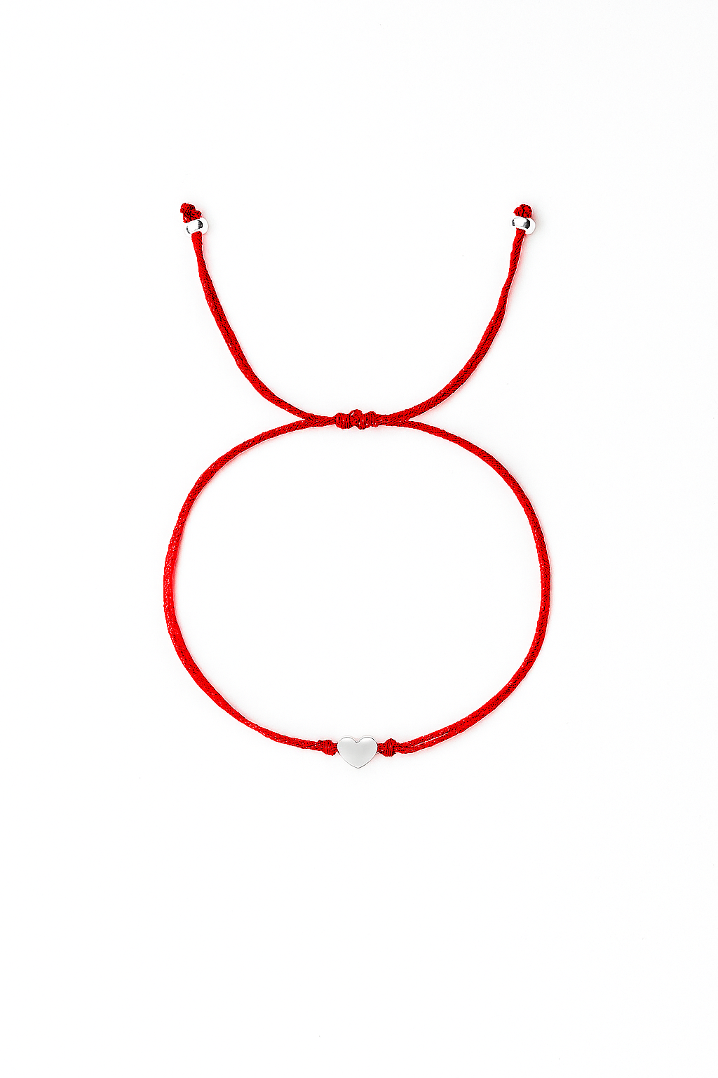 Silver Heart String Bracelet