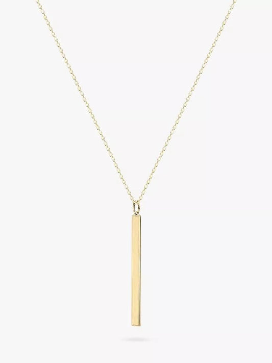 Gold Bar Necklace – 14K Gold Filled Minimalist Pendant, 18 Inch Chain | Monnka