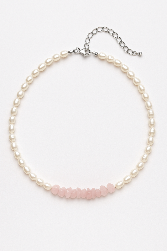 Roselle Pearl Necklace