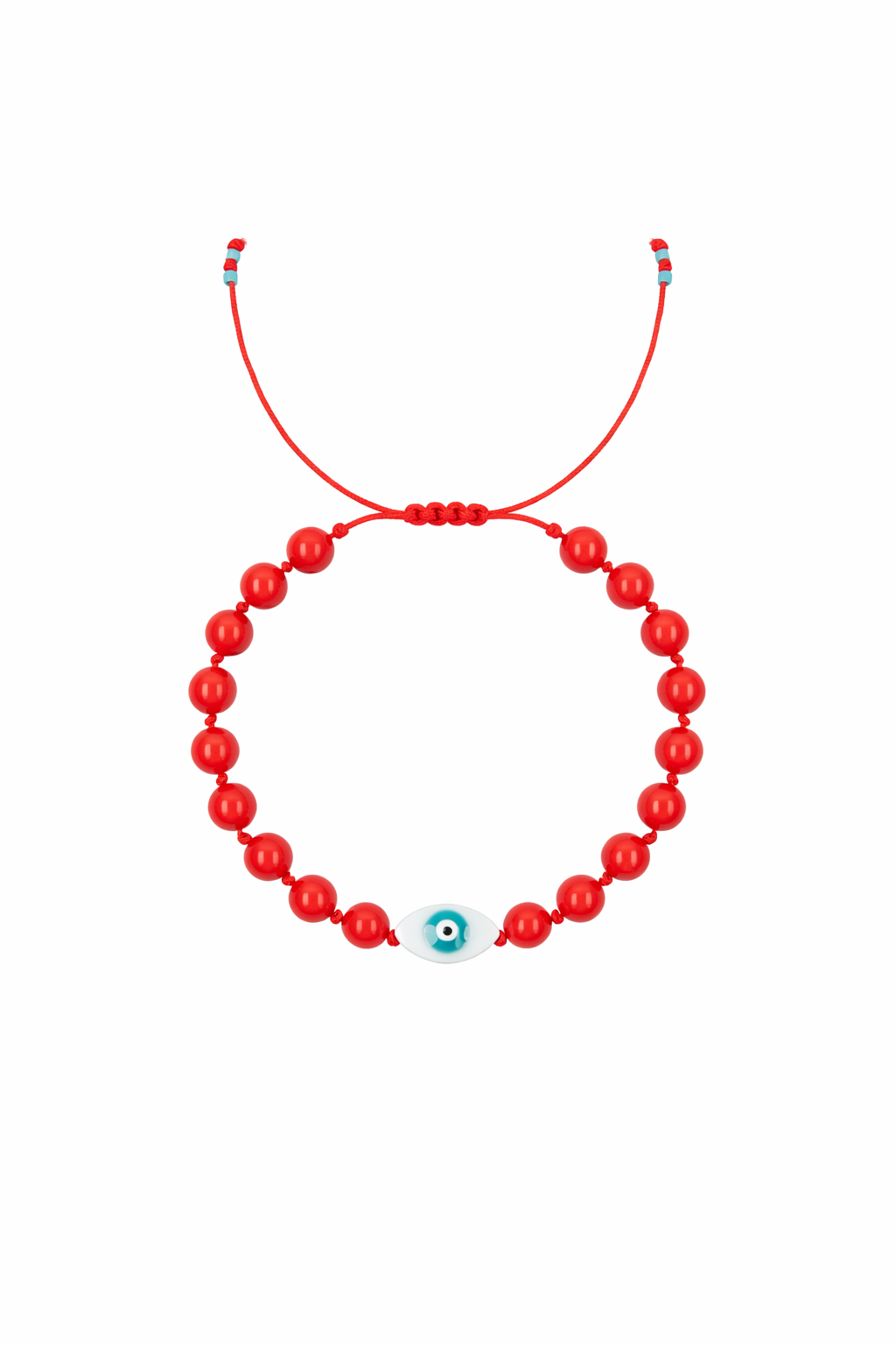 Red Agate Evil Eye Bracelet – Macrame Kabbalah Protection Bracelet, Adjustable Jewelry | Monnka