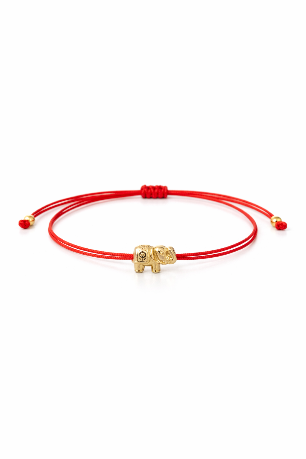 Red String Bracelet with Elephant Charm – Kabbalah Protection Amulet